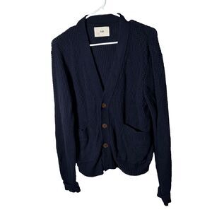 Folk Clothing Sweater Women's 2 Navy Cardigan Wool Cashmere Blend Button